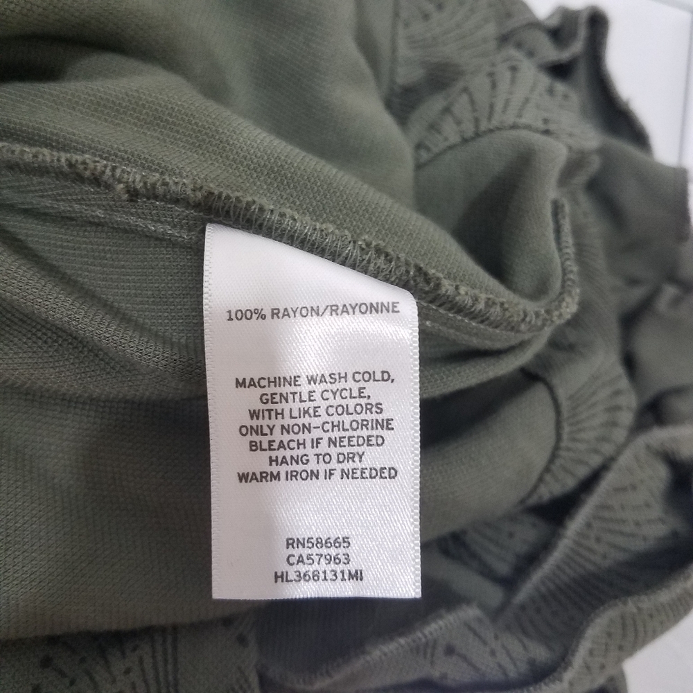 Hinge Olive Ruffle Crop Jacket L - Picture 8 of 15